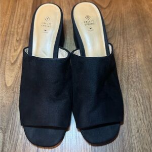 Call It Spring Tarasa Block Heel Mule Sandal in Black